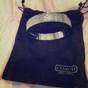 Coach silver bangle bracelet